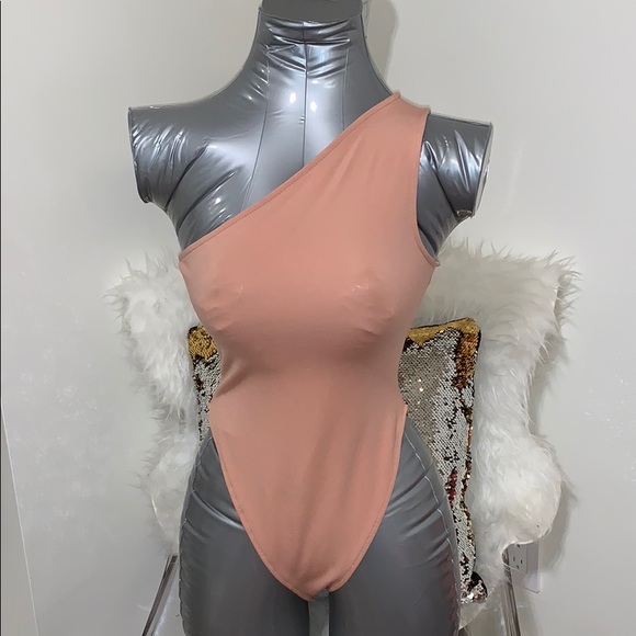 Forever 21 Tops - One Shoulder Coral Bodysuit